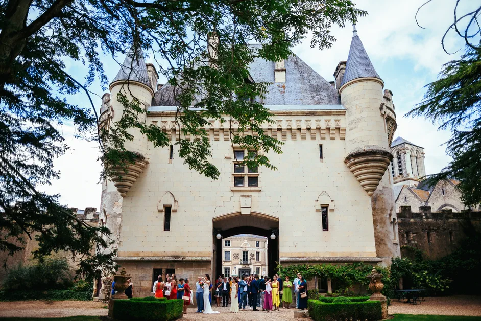 arrivée au château