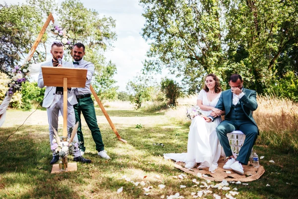 photographe de cérémonie laïque de mariage dans le Maine et Loire