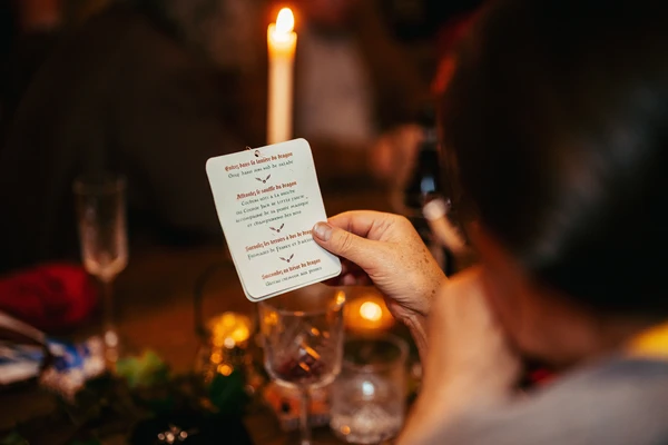 Menu de mariage médiéval fantastique