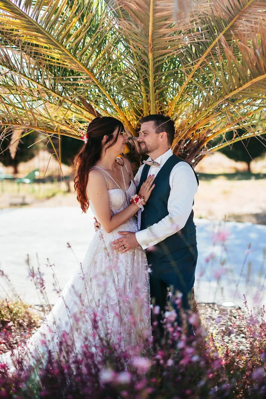 photo de mariés au domaine du plessis chivré