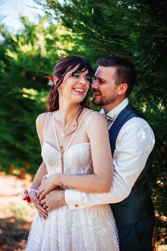 photo de mariés au domaine du plessis chivré