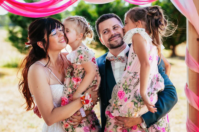 photo de famille au domaine du plessis chivré